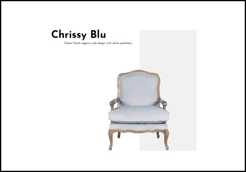 Chrissy blu sofa