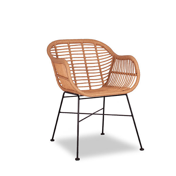 Bamboo Wicker Chair Angle