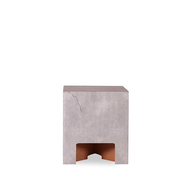 Cardboard Stool Concrete