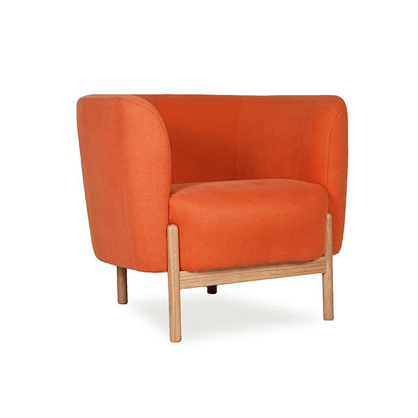 Hub chair orange angle