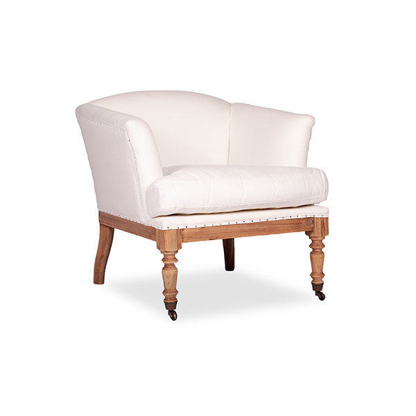 Lyon armchair white
