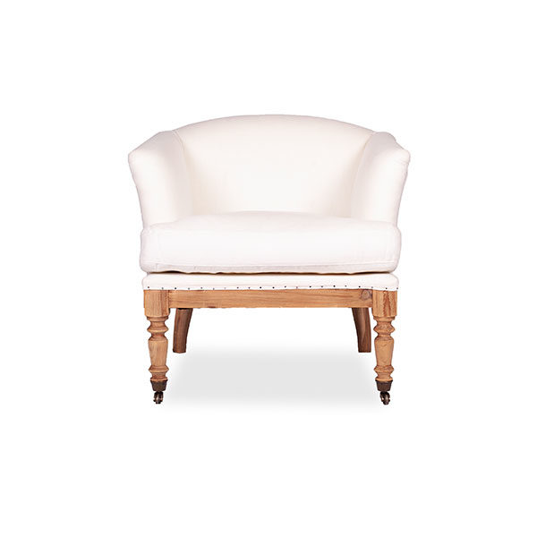 Lyon armchair white front