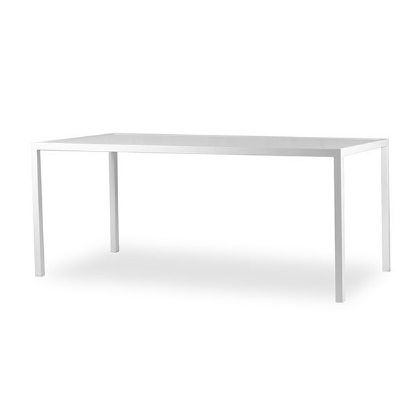 Metal frame dining table white