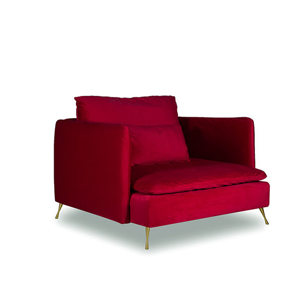 Sectional arm red/gold