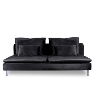 Sectional Sofa Black Velvet