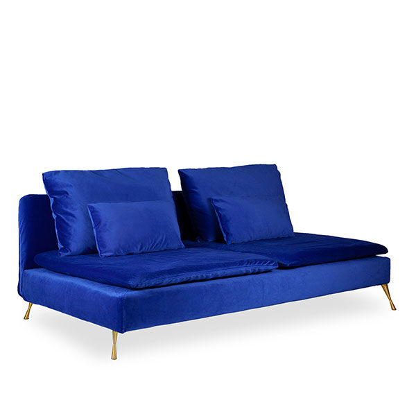 Sectional sofa blue Velvet