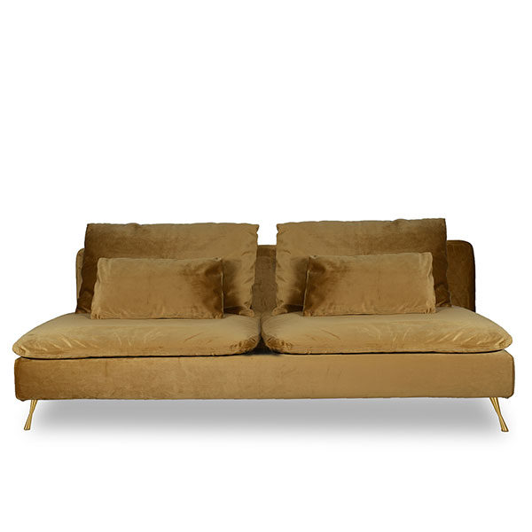 Sectional sofa gold Velvet