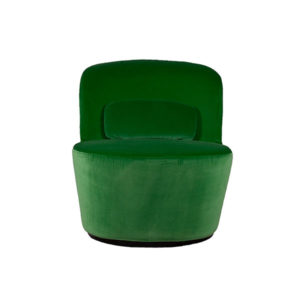 Swivel chair green velvet