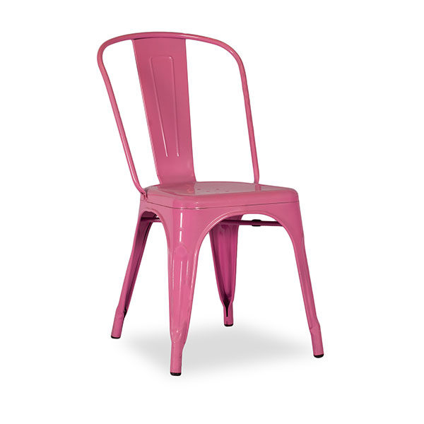 Tolix chair pink