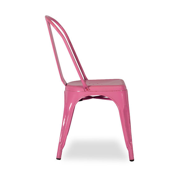 Tolix chair pink