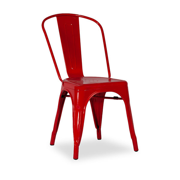 Tolix Chair Red Angle