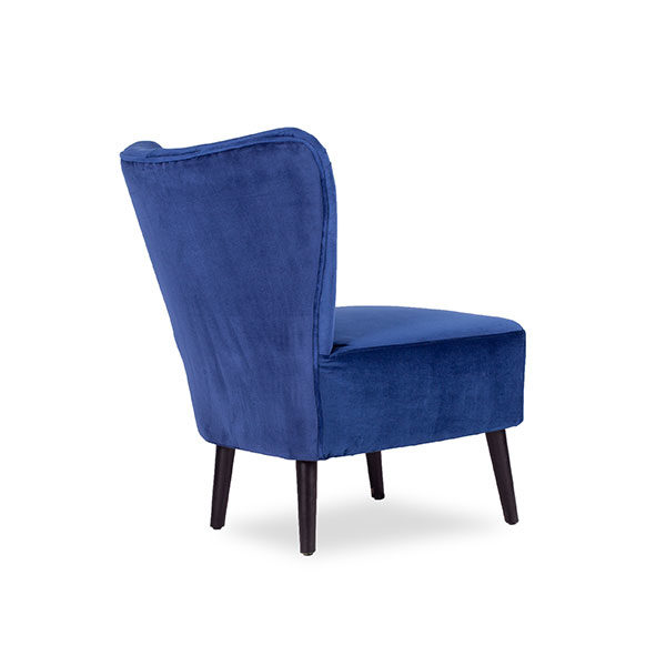 Velvet Hub Chair Electric Blue
