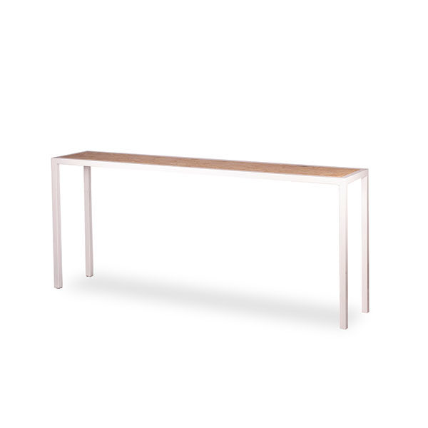 Console Table White with OSB Top Angle