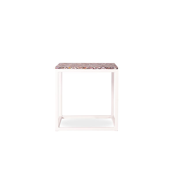 Metal Frame Side Table White Gobstopper